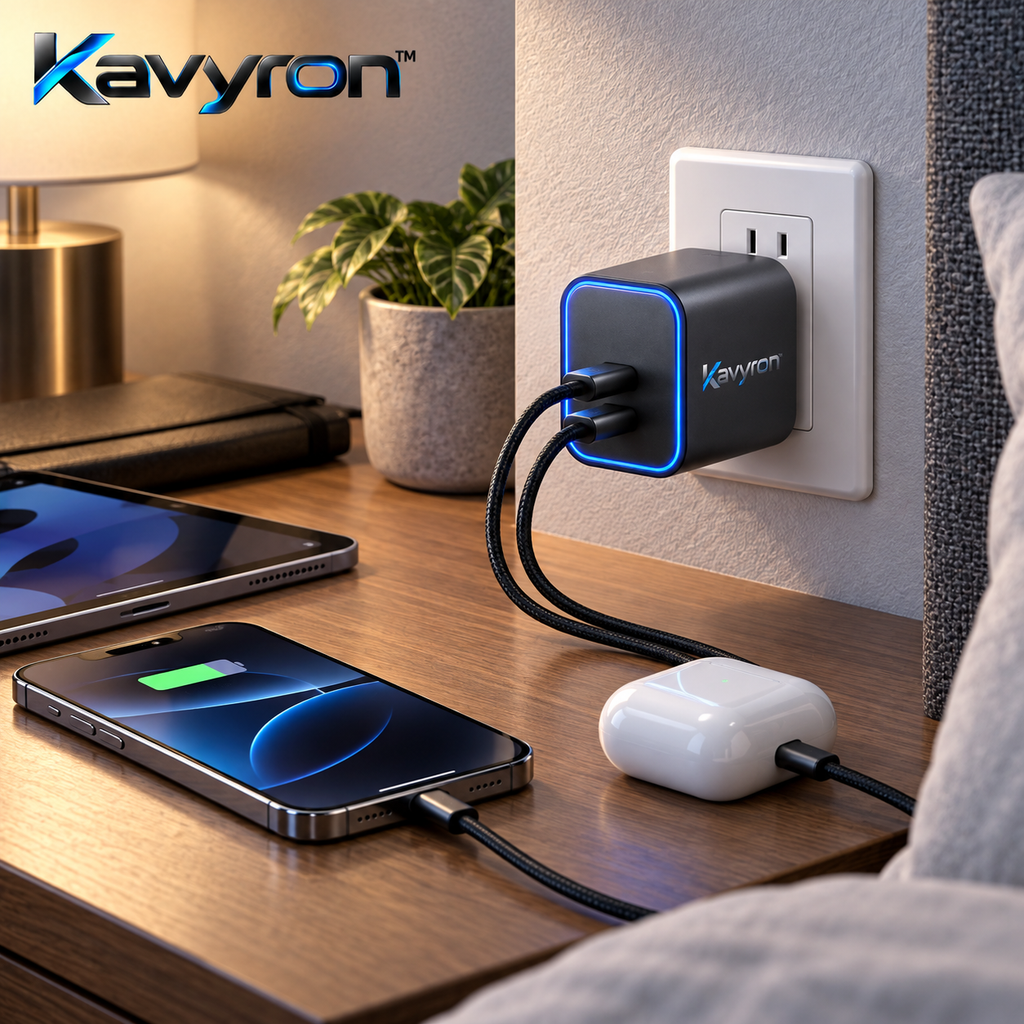 Kavyron™ VoltMini Compact USB-C Wall Charger