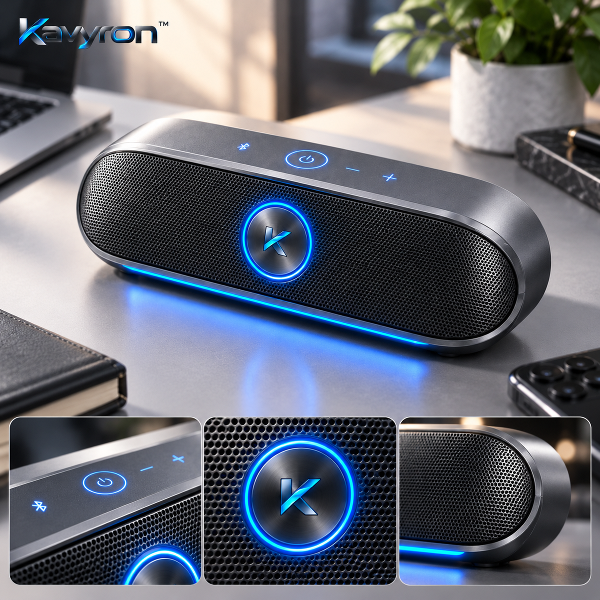 Kavyron™ ArcBeat Modern Desktop Bluetooth Speaker