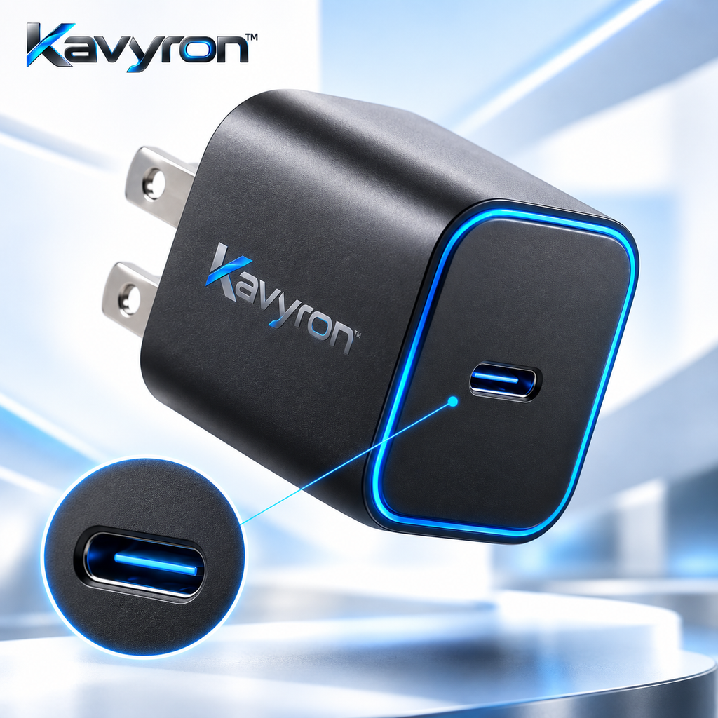Kavyron™ VoltMini Compact USB-C Wall Charger