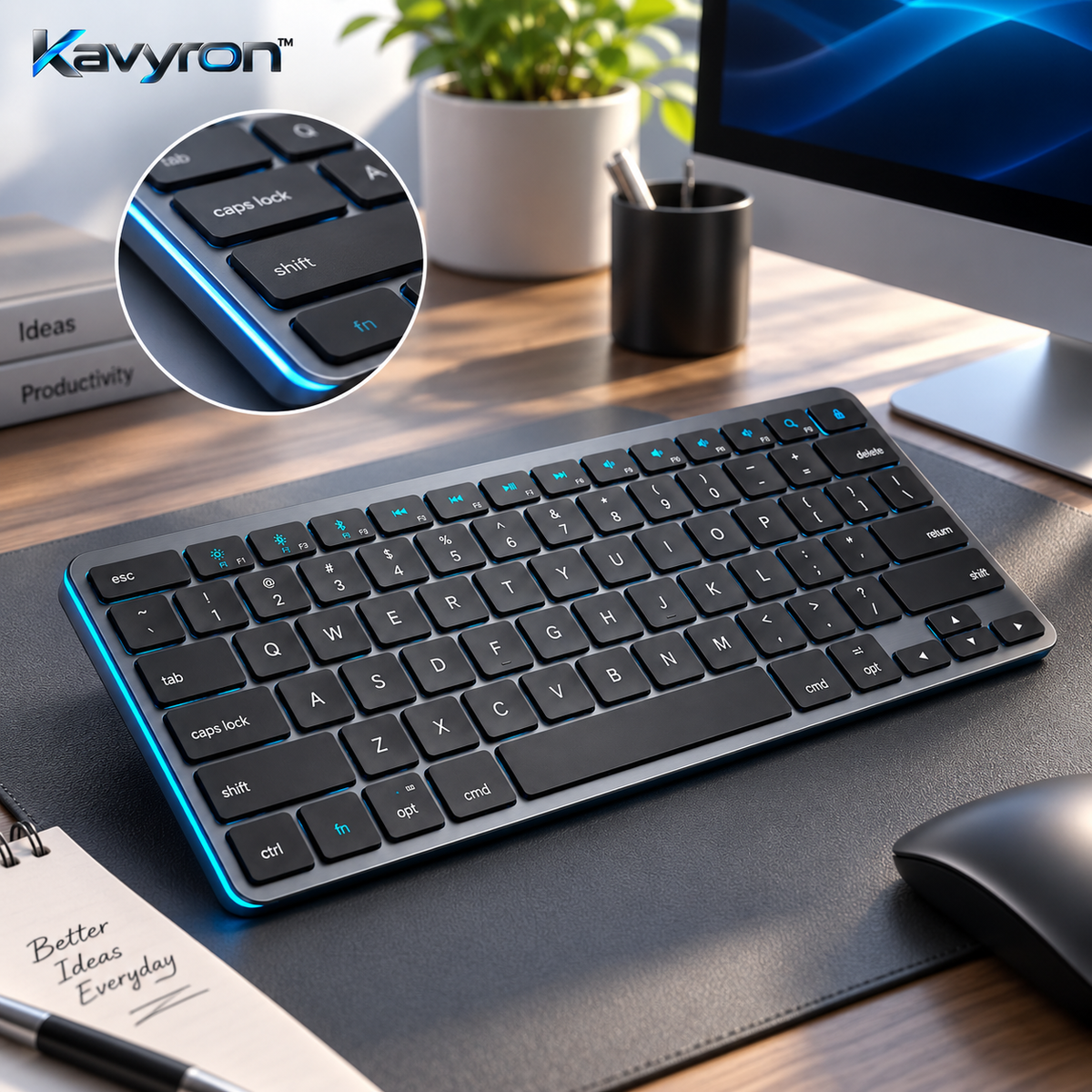 Kavyron™ SlimType Compact Wireless Keyboard