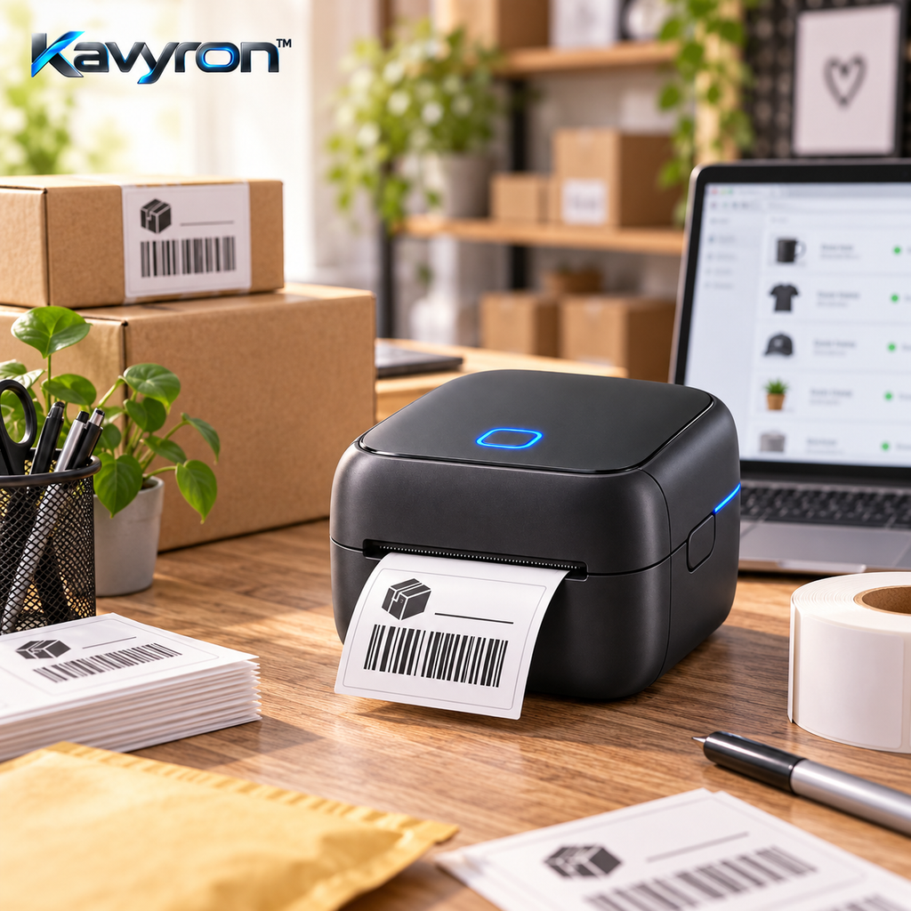 Kavyron™ Compact Thermal Label Printer