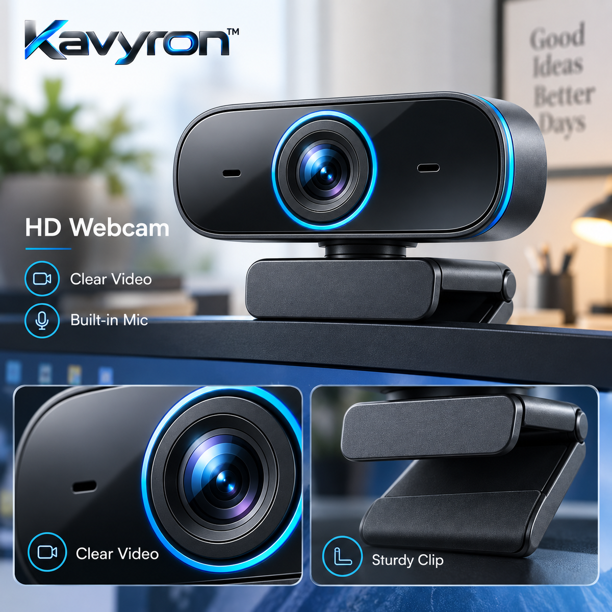 Kavyron™ HD Desktop Webcam