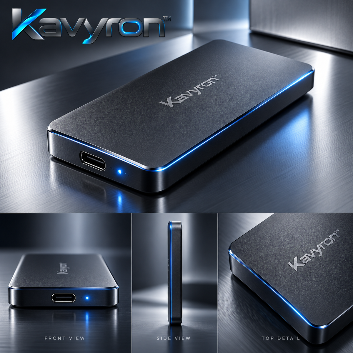 Kavyron™ Slim Portable USB-C SSD