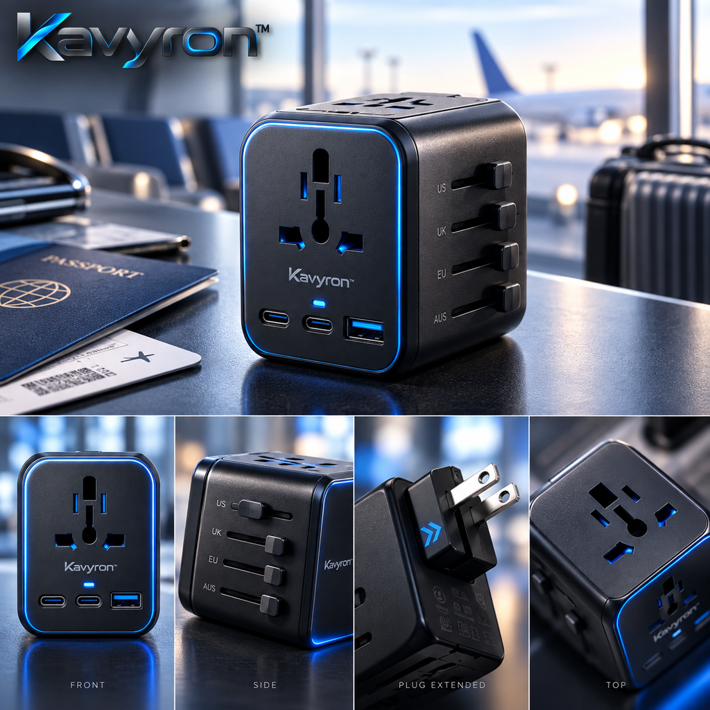 Kavyron™ Universal Travel Power Adapter